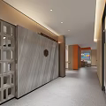 Modern Public Office Space Interior Design With Desks Chairs Sofa And Bookshelves