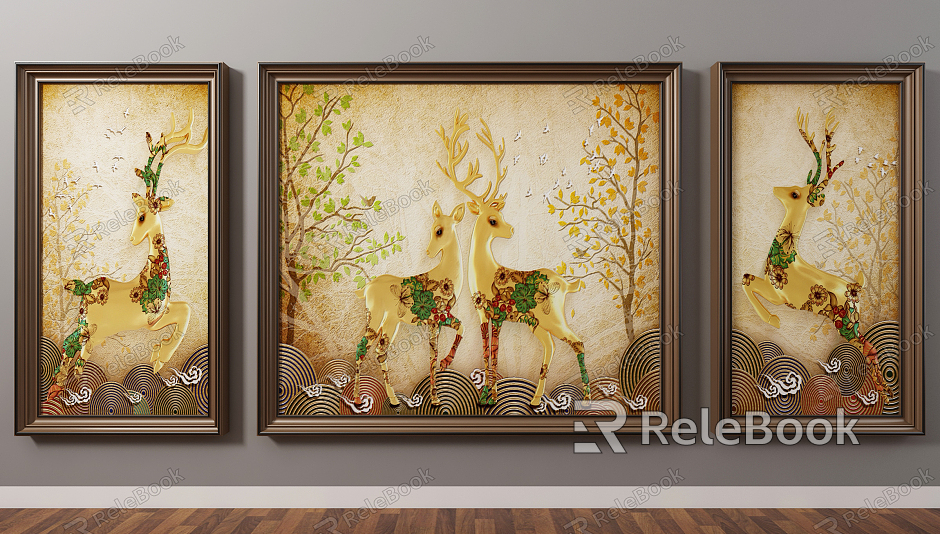 European Animal Painting Hanging Paintings model