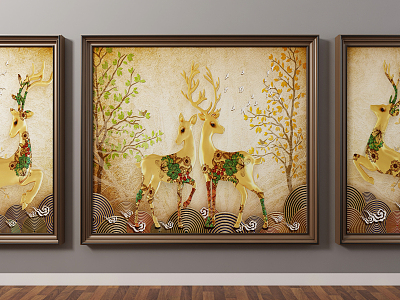 European Animal Painting Hanging Paintings model