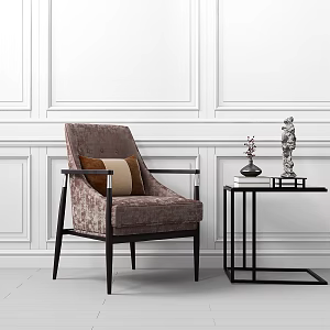 Modern single sofa side table 3d model