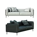 Modern Double Sofa Simple Double Sofa 3d model