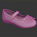 Girls' Pink Leather Flat Shoes with Butterfly Decoration for Daily Use
