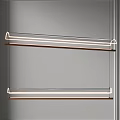Modern Linear Pendant Light With LED Strip And Wooden Base Design