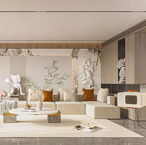 modern living room 3d model