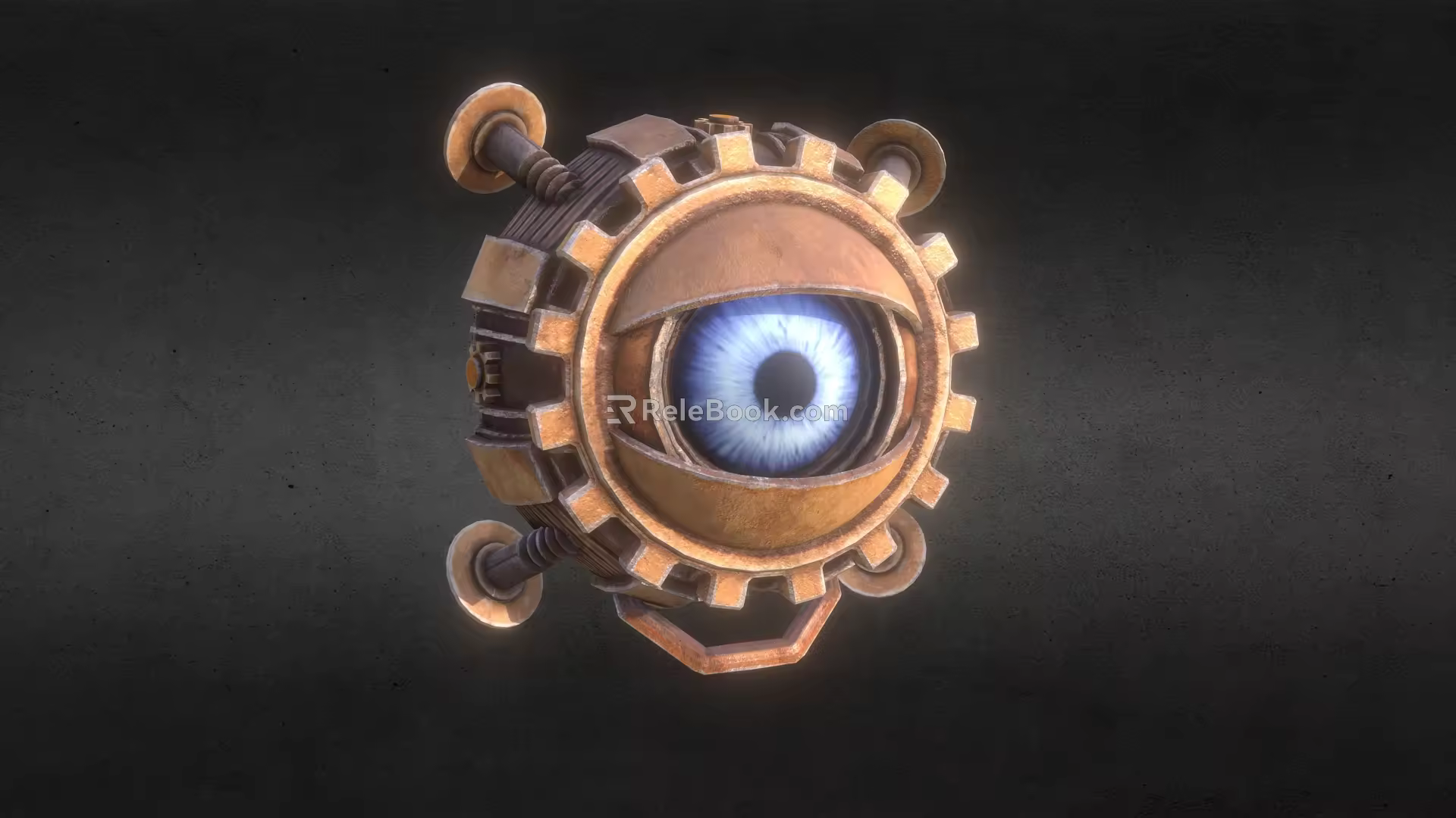 monitoring monitor steampunk machinery monitoring monitor 3d model
