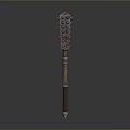 Sci-fi Hammer Sci-fi Stick Mace Sci-fi Weapon Ancient Weapon Hammer Cold Weapon Medieval Item 3d model