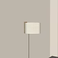 Modern Wall Lamp With Fabric Shade On Light Beige Wall Soft Lighting Interior Decor