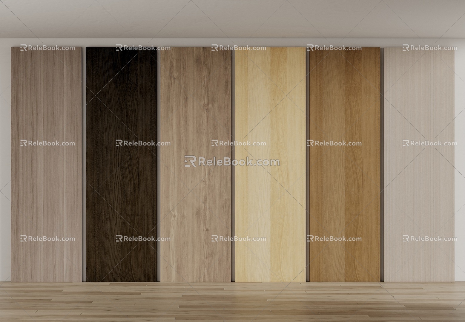 Modern wood veneer 3d model