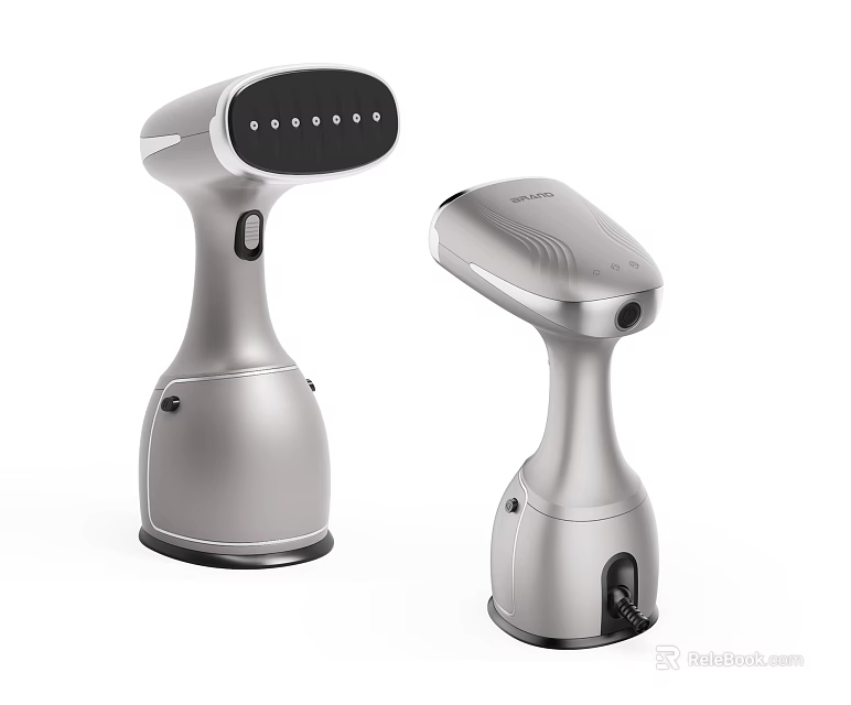Silver Handheld Garment Steamers Modern Design Ideal for Daily Electrical Appliances 3d model 