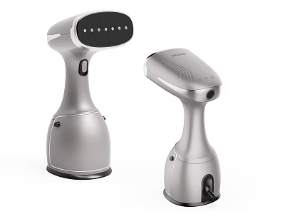 Silver Handheld Garment Steamers Modern Design Ideal for Daily Electrical Appliances 3d model