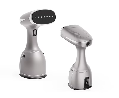 Silver Handheld Garment Steamers Modern Design Ideal for Daily Electrical Appliances 3d model