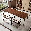 New Chinese Tea Table and Chair Tea Table and Chair Combination Tea Table 3d model