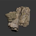 Natural Wood And Stone Decorative Elements With Rough Surface Texture Design