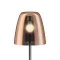 Modern Stylish Table Lamps With White and Copper Shades Metal Base Illuminated Bulb