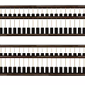 Two Traditional Wooden Abacus Household Items With Black Beads Neatly Arranged