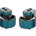 Blue Air Fryers Modern Kitchen Appliances With Control Knobs For Home 3d model