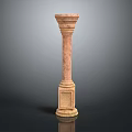 Elegant Intricate Carved Stone Column For Architectural Decoration And Design Use
