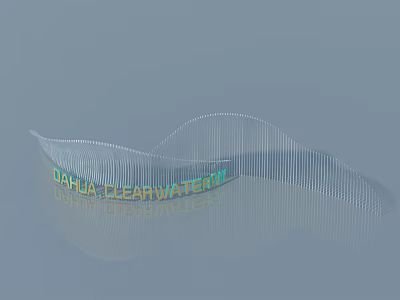 DHA CLEARWATER Swing Door With Transparent Wavy Structure And Modern Design 3d model