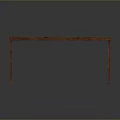 Modern Wooden Outdoor Chair in Reddish Brown with Simple Durable Design for Patio