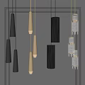 Modern Chandeliers Featuring Metallic Cylindrical And Crystal Drop Designs In Black Gold