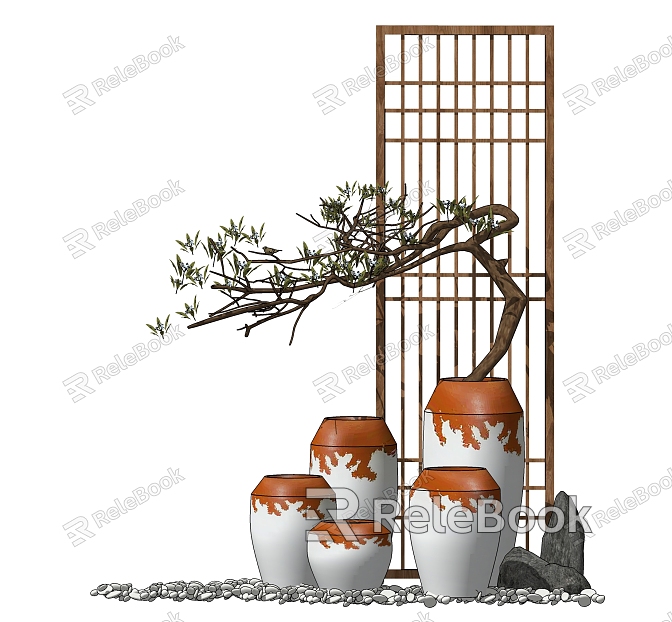 New Chinese style landscape sketch landscape ornaments model