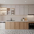 Modern Living Dining Area With Ceiling Fan TV Cabinet Coffee Table And Cabinets