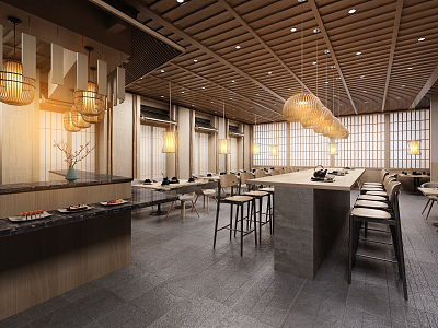 Japanese Restaurant 3d model