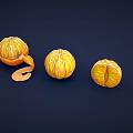Fresh Oranges In Whole Peeled Segmented States With Peel On Dark Blue Background