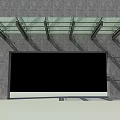 Modern Glass Awning With Transparent Panels And Metal Frame For Outdoor Sunshade Design