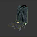 Modern Blue Seat Design With Backrest Cushion Seatbelt And Metal Legs