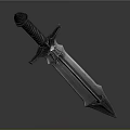 Ornate Metal Sword Weapon With Shiny Blade And Striped Hilt Design