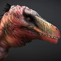 Realistic 3D Dinosaur Model With Colorful Feathers And Long Tail 3d model