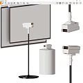 Projection Monitoring System Featuring Surveillance Cameras And Wall Mounted Projection Devices