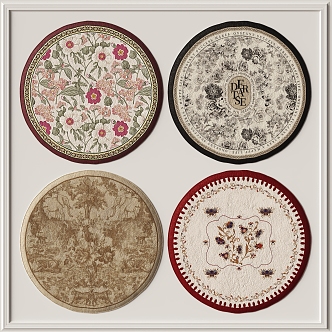 Jane European Round Carpet 3d model