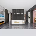 Modern Fashion Store Interior With Hanging Clothes Shoe Shelves And Central Counter