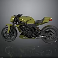 Sleek Shiny Metallic Golden Motorcycle With Modern Design Black Seat Tires