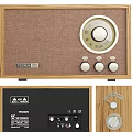 TECSUN Retro Style Wooden Radio With Control Knobs And Dials