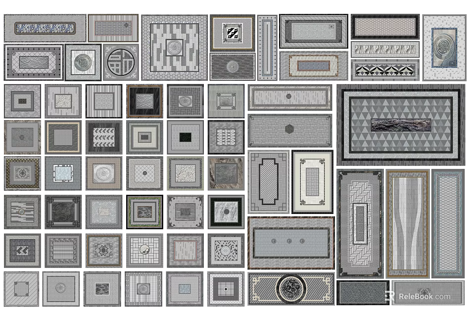 Garden Path Paving Featuring Diverse Shapes Intricate Patterns And Ornamental Designs 3d model