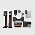 High Performance Audio Speakers and Headphones Including Floorstanding Bookshelf and Subwoofer Models