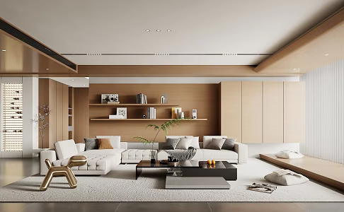 modern living room 3d model
