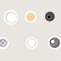 Modern minimalist embedded downlight spotlight 3d model