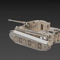 3D Rendered Military Tank With Detailed Tracks Long Barrel And Desert Camouflage