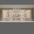 Luxury Jewelry Store Interior With Glass Display Counters And Diamond Collections