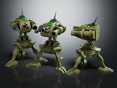 Modern Robot Sentry Tower Robot Tower Defense Machine 3d model