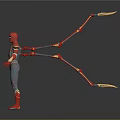 Game Movie Character SpiderMan With Red And Black Suit And Mechanical Arms