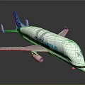 Airbus Beluga XL Aircraft With White And Blue External Design Features