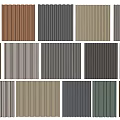 Wall Panels In Diverse Colors And Textures For Modern Interior Design 3d model