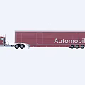 Red Semi Truck With Enclosed Trailer Featuring Automotive Branding And Design