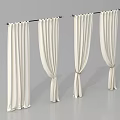 Elegant White Curtains with Black Rods and Different Hanging Styles Featuring Tiebacks