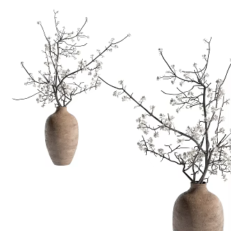 Quiet air-dried branch ornaments 3d model